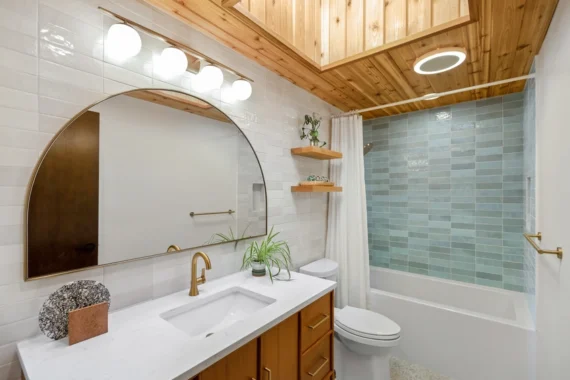 mid century modern bathroom